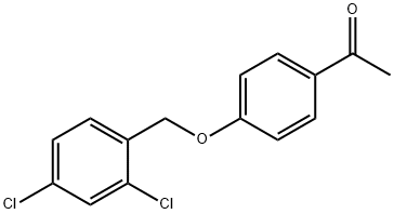 1-(4-((2,4-二氯苄基)氧基)苯基)乙烷-1-酮 结构式