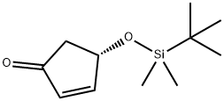 (4S)-(-)-T-BUTYLDIMETHYLSILOXY-2-CYCLOPENTEN-1-ONE 结构式