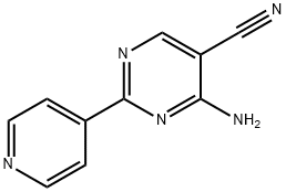 4-AMINO-2-(4-PYRIDYL)PYRIMIDINE-5-CARBONITRILE 结构式