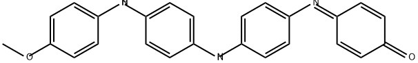 4-[[4-[[4-[(4-Methoxyphenyl)amino]phenyl]amino]phenyl]imino]-2,5-cyclohexadien-1-one 结构式