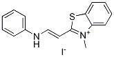 2-(2-苯胺乙烯基)-3-甲基苯并噻唑鎓碘化物 结构式