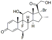 17-bromo-6beta,9-difluoro-11beta,21-dihydroxy-16alpha-methylpregna-1,4-diene-3,20-dione 结构式