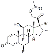 17-bromo-6beta,9-difluoro-11beta,21-dihydroxy-16alpha-methylpregna-1,4-diene-3,20-dione 21-acetate 结构式