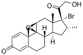 17-bromo-9beta,11beta-epoxy-21-hydroxy-16alpha-methylpregna-1,4-diene-3,20-dione 结构式