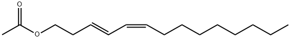 反-3,顺-5-十四碳二烯-1-醇醋酸酯 结构式