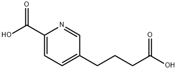 5-(3'-carboxypropyl)-2-pyridinecarboxylic acid 结构式