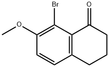 8-Bromo-7-methoxy-1,2,3,4-tetrahydro-naphthalen-1-one 结构式