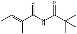 2-Butenamide,  N-(2,2-dimethyl-1-oxopropyl)-2-methyl-,  (2E)- 结构式