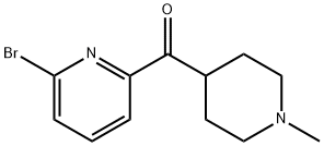 (6-溴-2-吡啶基)(1-甲基-4-哌啶基)甲酮 结构式