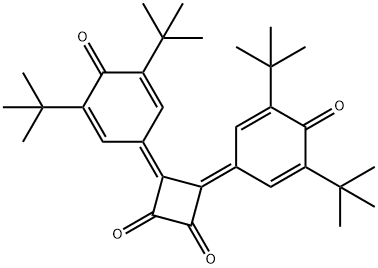 3,4-Bis(3,5-ditert-butyl-4-oxo-2,5-cyclohexadien-1-ylidene)cyclobutane-1,2-dione 结构式