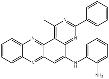 N-[1-Methyl-3-phenylpyrimido[5,4-a]phenazin-5-yl]-1,2-benzenediamine 结构式