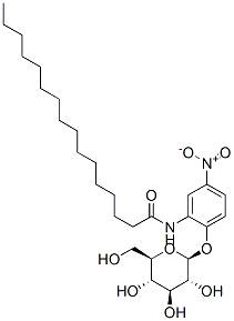 2-(N-HEXADECANOYLAMINO)-4-NITROPHENYL B- D-GLUCOPYRANOSIDE 结构式
