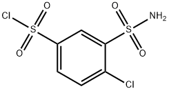 4-氯-3-氨磺酰基苯-1-磺酰氯 结构式