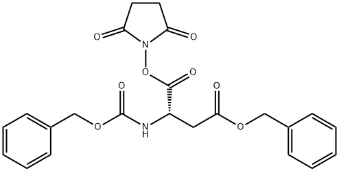 (3S)-丁酸4-[(2,5-二氧代-1-吡咯烷基)氧基]-4-氧代-3-[[(苯基甲氧基)羰基]氨基]-,苯甲酯 结构式