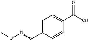 4-[(E)-(甲氧基亚胺)甲基]苯甲酸 结构式