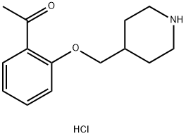 1-[2-(4-Piperidinylmethoxy)phenyl]-1-ethanonehydrochloride 结构式