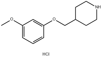 4-((3-甲氧基苯氧基)甲基)哌啶盐酸盐 结构式