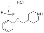 4-[[2-(TRIFLUOROMETHYL)PHENOXY]METHYL]-PIPERIDINE HYDROCHLORIDE 结构式