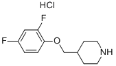 4-((2,4-二氟苯氧基)甲基)哌啶盐酸盐 结构式