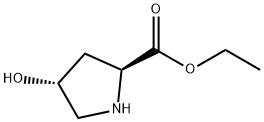 (2S,4R)-4-羟基吡咯烷-2-甲酸乙酯 结构式