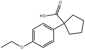 1-(4-ethoxyphenyl)cyclopentane-1-carboxylic acid 结构式