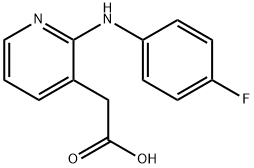 2-[(4-氟苯基)氨基]-3-吡啶乙酸 结构式