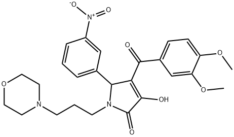 4-(3,4-DIMETHOXYBENZOYL)-3-HYDROXY-1-[3-(4-MORPHOLINYL)PROPYL]-5-(3-NITROPHENYL)-1,5-DIHYDRO-2H-PYRROL-2-ONE