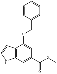 4-(苄氧基)-1H-吲哚-6-甲酸甲酯 结构式