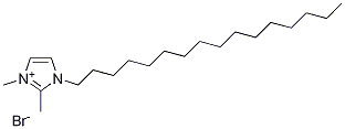 溴化1-十六烷基-2, 3-二甲基咪唑 结构式