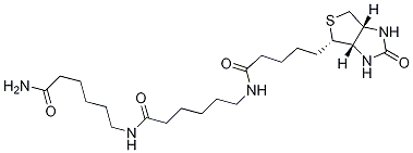 1H-Thieno[3,4-d]iMidazole-4-pentanaMide, N-[6-[(6-aMino-6-oxohexyl)aMino]-6-oxohexyl]hexahydro-2-oxo-, (3aS,4S,6aR)- 结构式