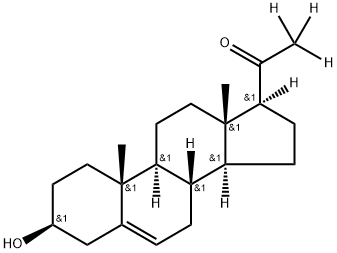 妊娠烯醇酮-D4 结构式