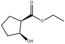 (1R,2S)-顺-2-羟基环戊基羧酸乙酯 结构式