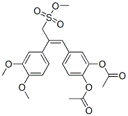 Benzeneethanesulfonic acid, .beta.-3,4-bis(acetyloxy)phenylmethylene-3,4-dimethoxy-, methyl ester 结构式