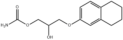 Carbamic acid 2-hydroxy-3-[(5,6,7,8-tetrahydronaphthalen-2-yl)oxy]propyl ester 结构式