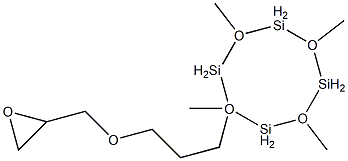 2,4,6,8-四甲基-2-[3-(环氧乙烷基甲氧基)丙基]环四硅氧烷 结构式
