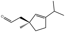 2-Cyclopentene-1-acetaldehyde,1-methyl-3-(1-methylethyl)-,(1S)-(9CI) 结构式