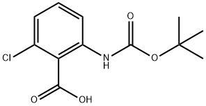 BOC-2-氨基-6-氯苯甲酸 结构式