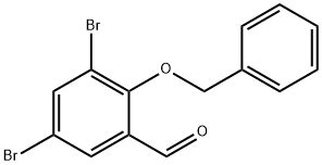 2-(苄氧基)-3,5-二溴苯甲醛 结构式