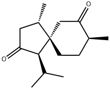 [1R-(1ALPHA, 4BETA, 5BETA, 8S*)]-1-异丙基-4,8-二甲基螺[4.5]癸烷-2,7-二酮 结构式