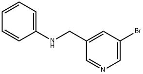 N-((5-溴吡啶-3-基)甲基)苯胺 结构式