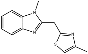 1-甲基-2-[(4-甲基-1,3-噻唑-2-基)甲基]-1H-1,3-苯并二唑 结构式