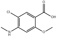 5-CHLORO-2-METHOXY-4-(METHYLAMINO)BENZOIC ACID 结构式