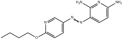 2'-丁氧基-2,6-二氨基-3,5'-偶氮吡啶 结构式