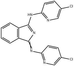 (3E)-N-(5-chloropyridin-2-yl)-3-(5-chloropyridin-2-yl)imino-isoindol-1 -amine 结构式