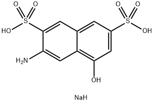 3-氨基-5-羟基-2,7-萘二磺酸单钠盐 结构式