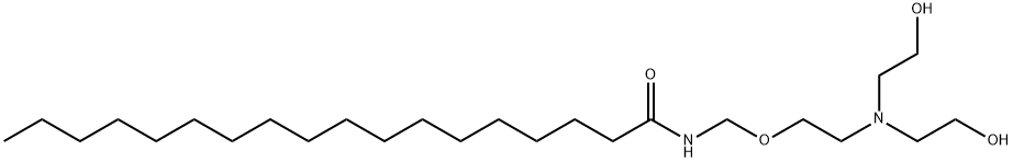 N-[[2-[bis(2-hydroxyethyl)amino]ethoxy]methyl]stearamide 结构式