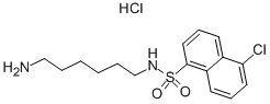 N-(6-氨基己基)-5-氯-1-萘磺胺盐酸盐 结构式