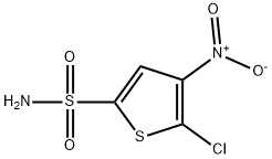 2-氯-3-硝基噻吩-5-磺胺 结构式