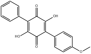 2,5-DIHYDROXY-3-(4-METHOXYPHENYL)-6-PHENYL-1,4-BENZOQUINONE 结构式