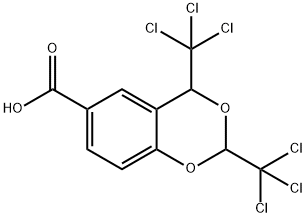 2,4-bis(trichloromethyl)-benzo(1,3)dioxin-6-carboxylic acid 结构式